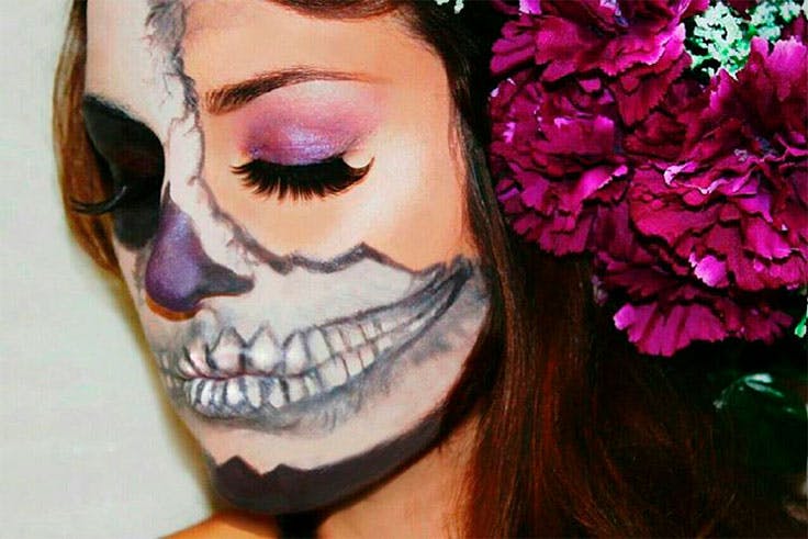 Halloween, maquillaje, terrorífico