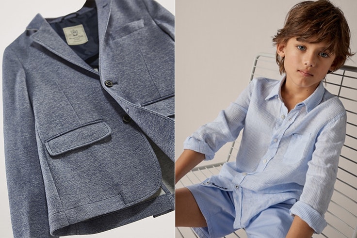 Americana 59,95€ / Camisa de lino 29,95€ y bermuda de algodón 29,95€ de Massimo Dutti.