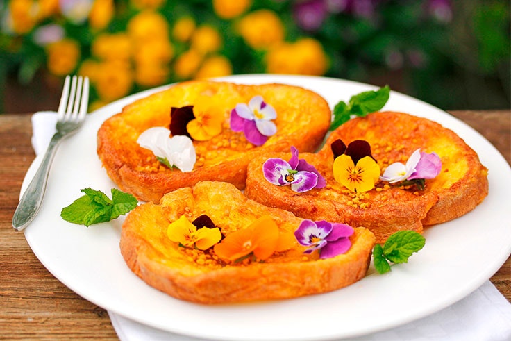 torrijas con flores