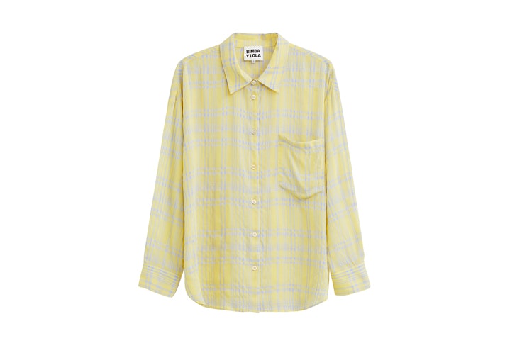 Camisa de cuadros amarilla de bimba y lola