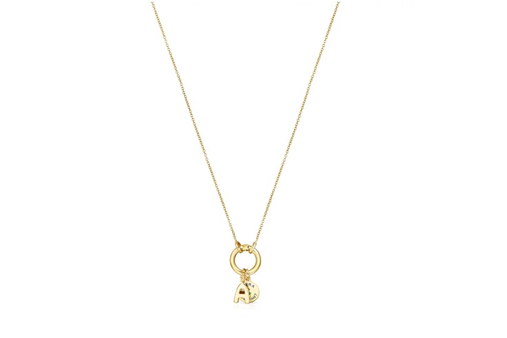 colgante dorado inicial tous