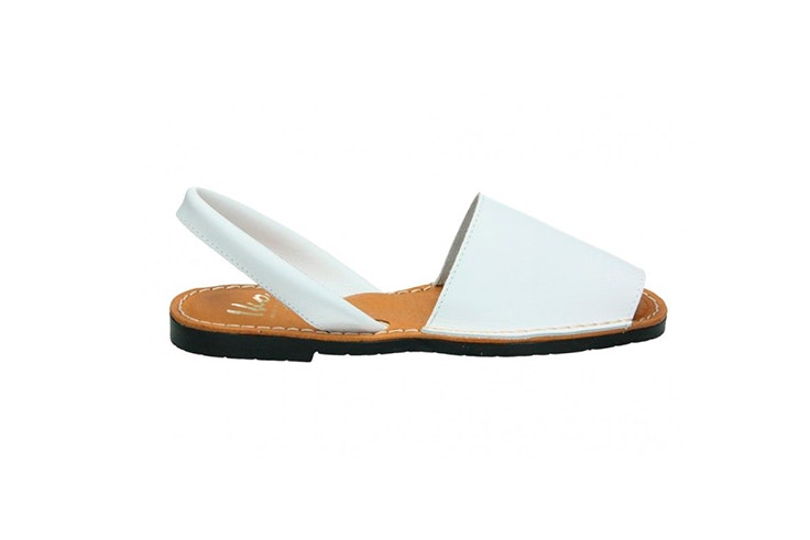 sandalia blanca menorquina calzado verano loogo