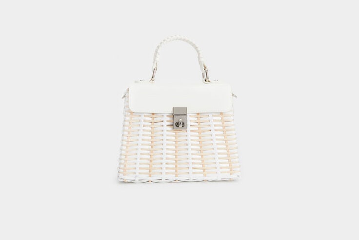 bolso cesta color blanco parfois