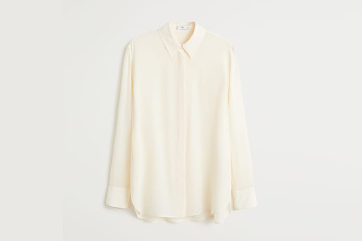 camisa blanco roto mango
