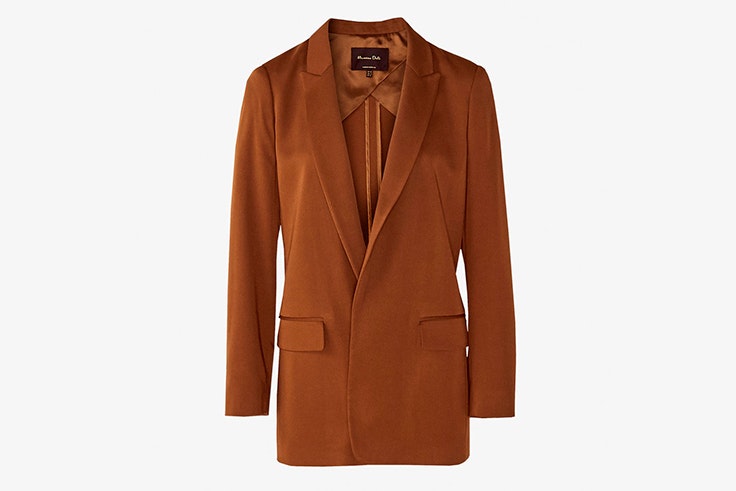 chaqueta marron camel massimo dutti