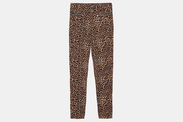 pantalon animal print zara