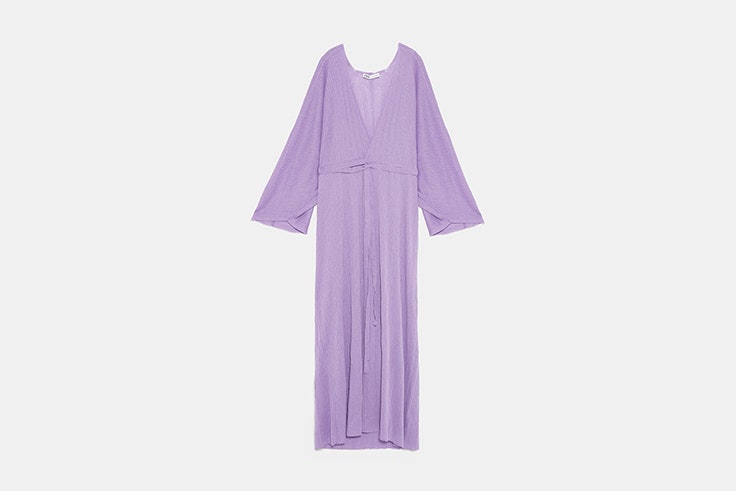 vestido lila zara