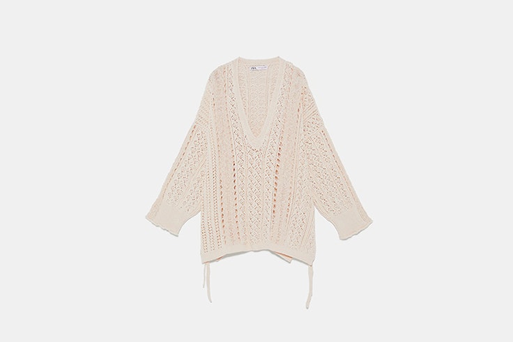jersey calado beige zara Natalia Cabezas