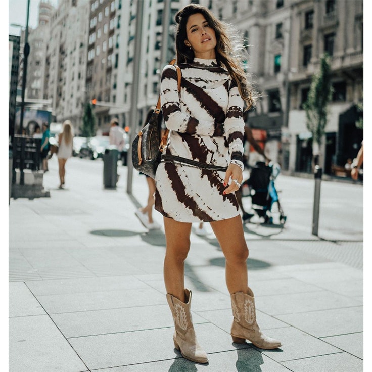 paula loves estilo calzado otoño botas cowboy color beige