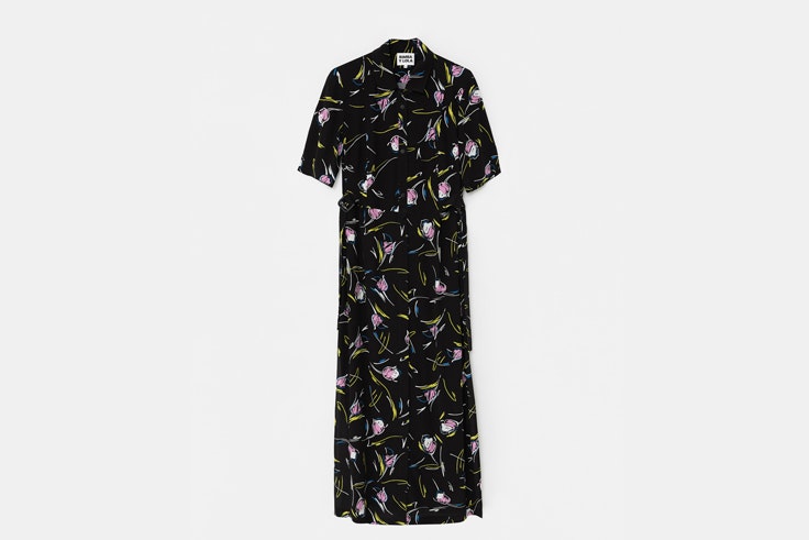 vestido estampado tulipanes negro bimba y lola vestidos de flores