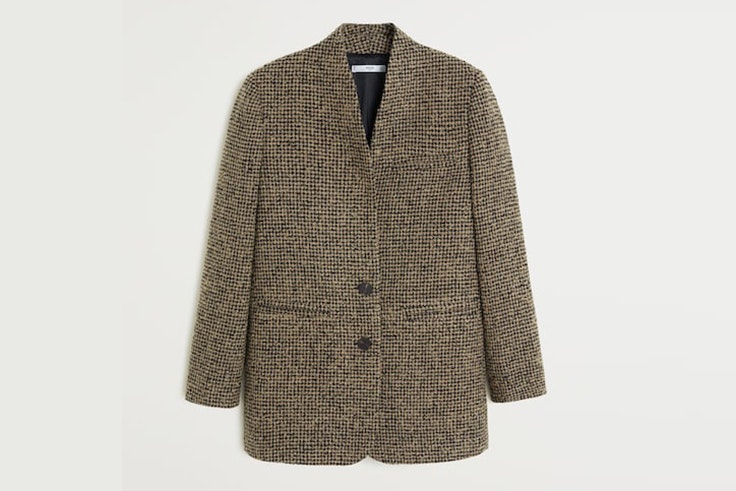 chaqueta americana tweed mango