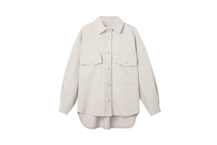 sobrecamisa paño color piedra Stradivarius Black Friday 2019