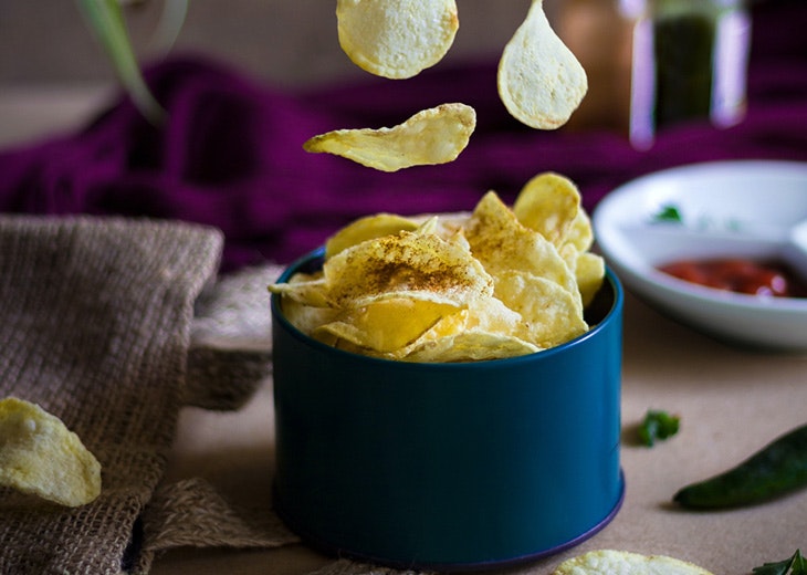 chips patata microondas