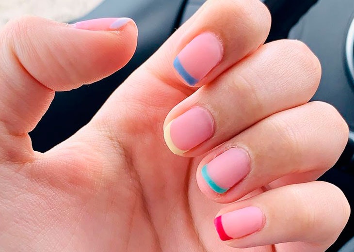 manicura francesa colores