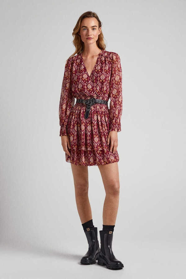 vestido chifon mini de springfield