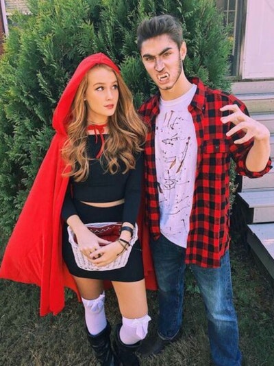 disfraces en pareja caperucita y el lobo